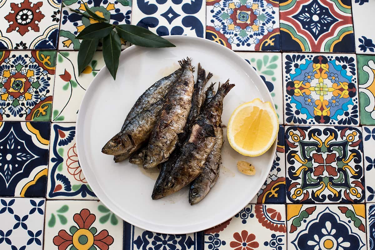 Grilled sardines