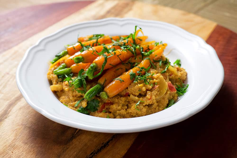 Goan quinoa with star anise carrots