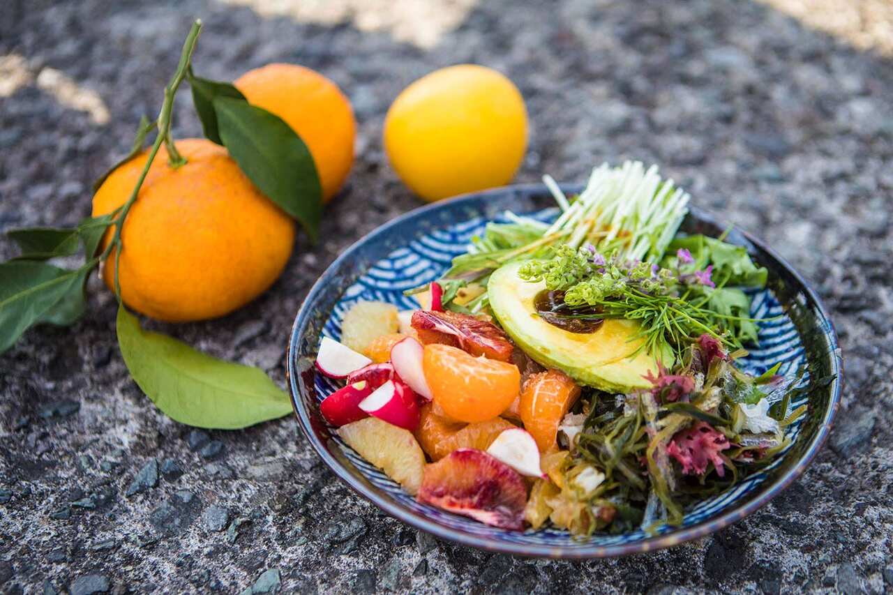 Japanese citrus and avocado salad