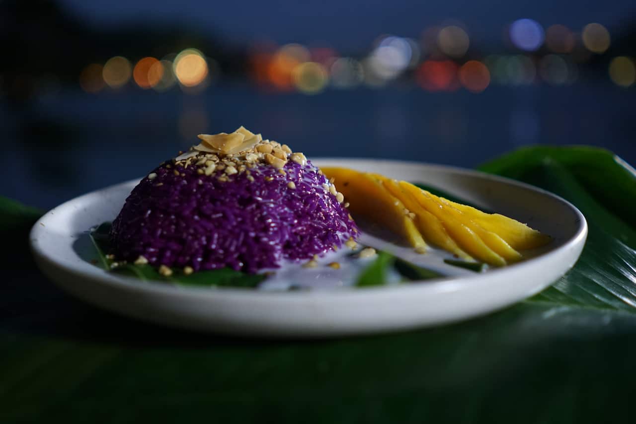Magenta sticky rice