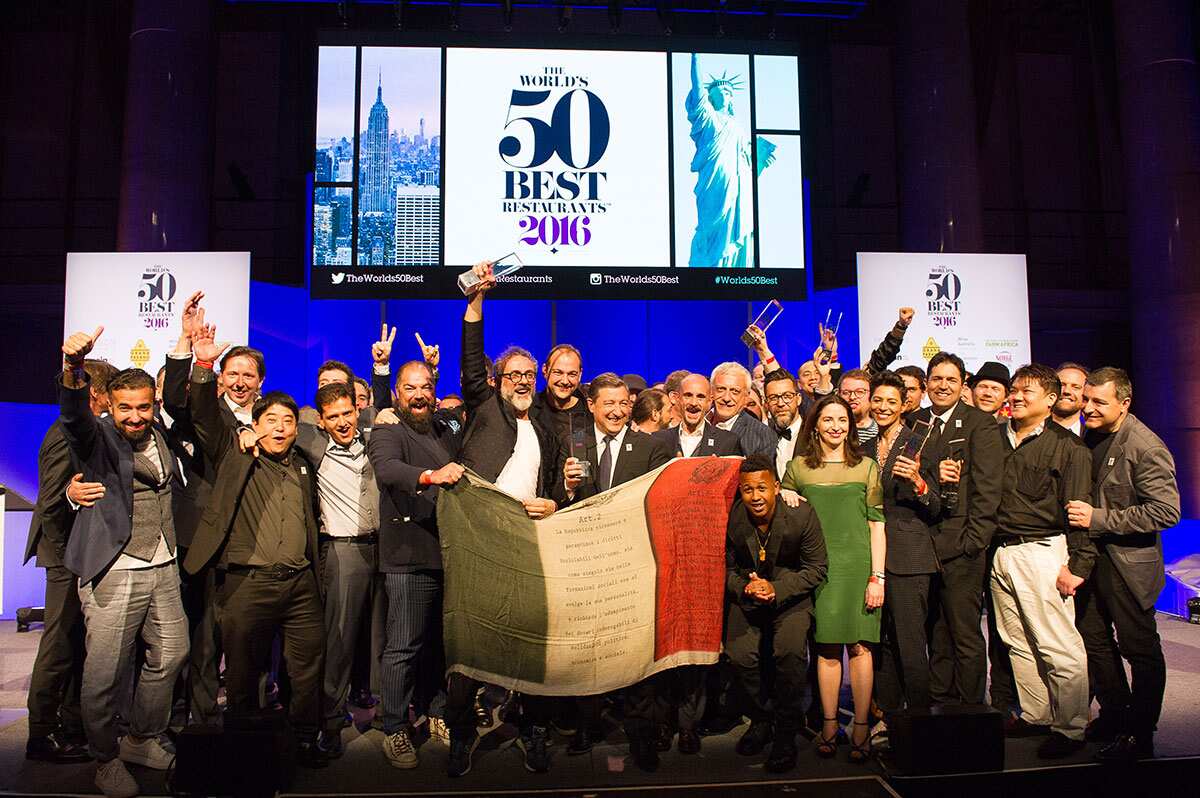 the winners at this year's World's 50 Best award ceremony. 