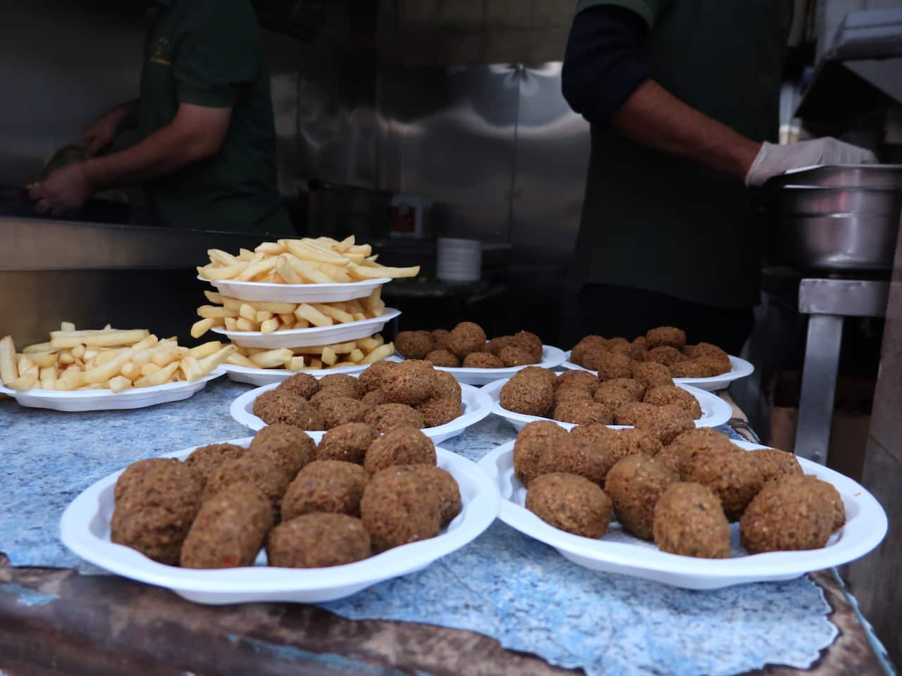 Falafel at Hashem, Amman.