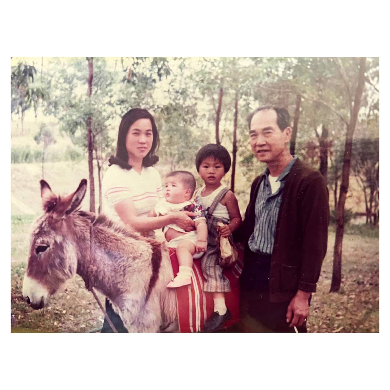 Glenda Lau's family after arriving in Australia.
