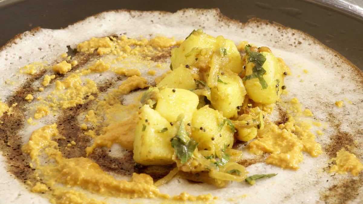 Dosa with potato by Gary Mehigan