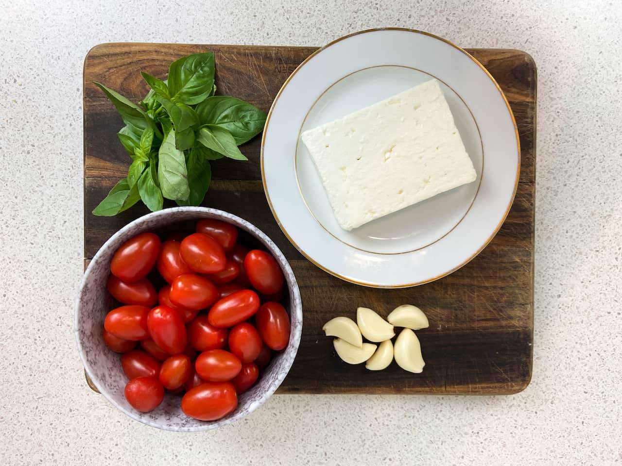 Feta pasta ingredients