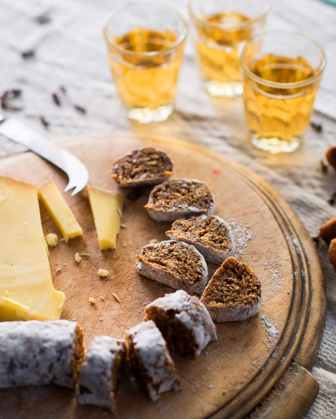 Fig, walnut and fennel roulade