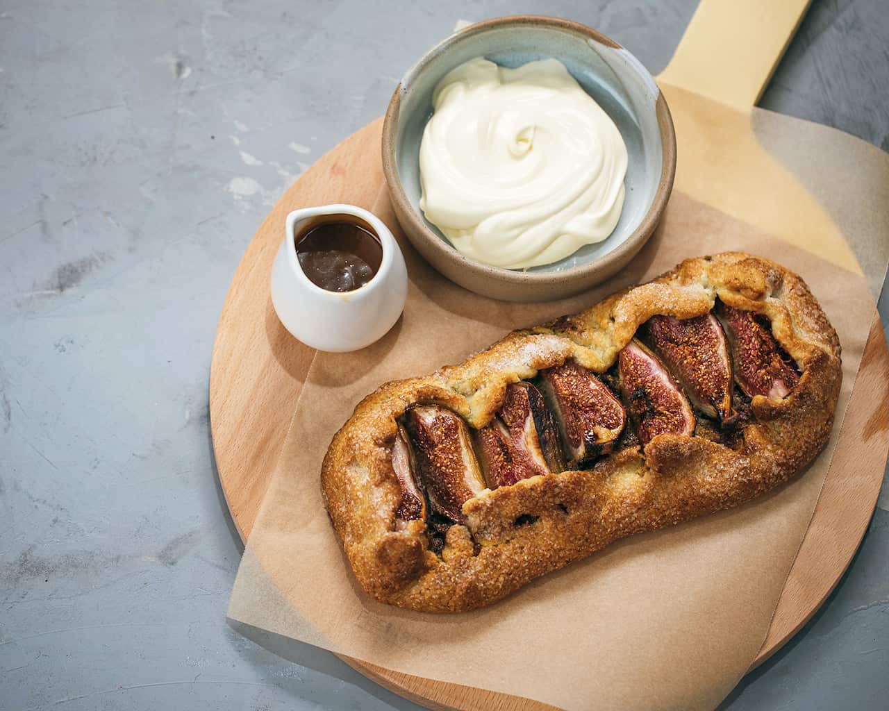 Fig, walnut and pistachio crostata