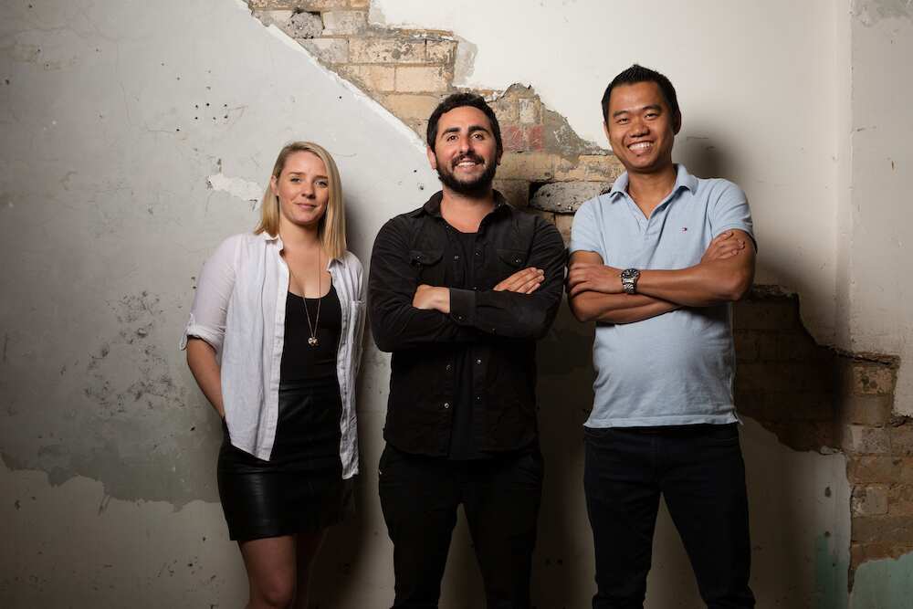 (From left) Venue manager Lyndal Spencer, Commune Group Director Simon Blancher and chef Steven Ngo.