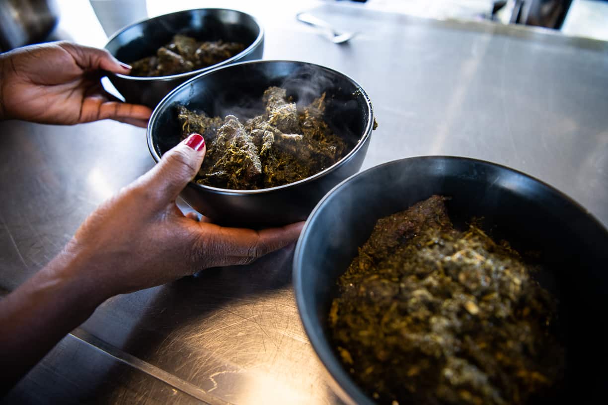 Cassava leaves and meat Flavour Swap