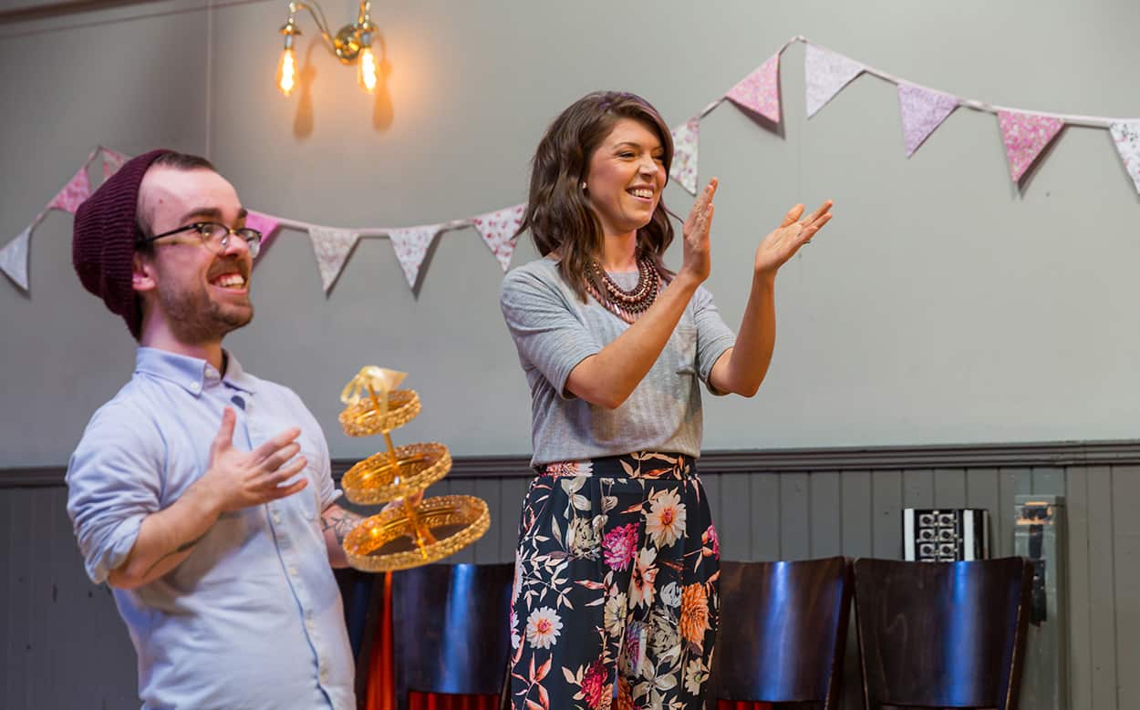 guest judge Richard Copeland with Nichola Reith