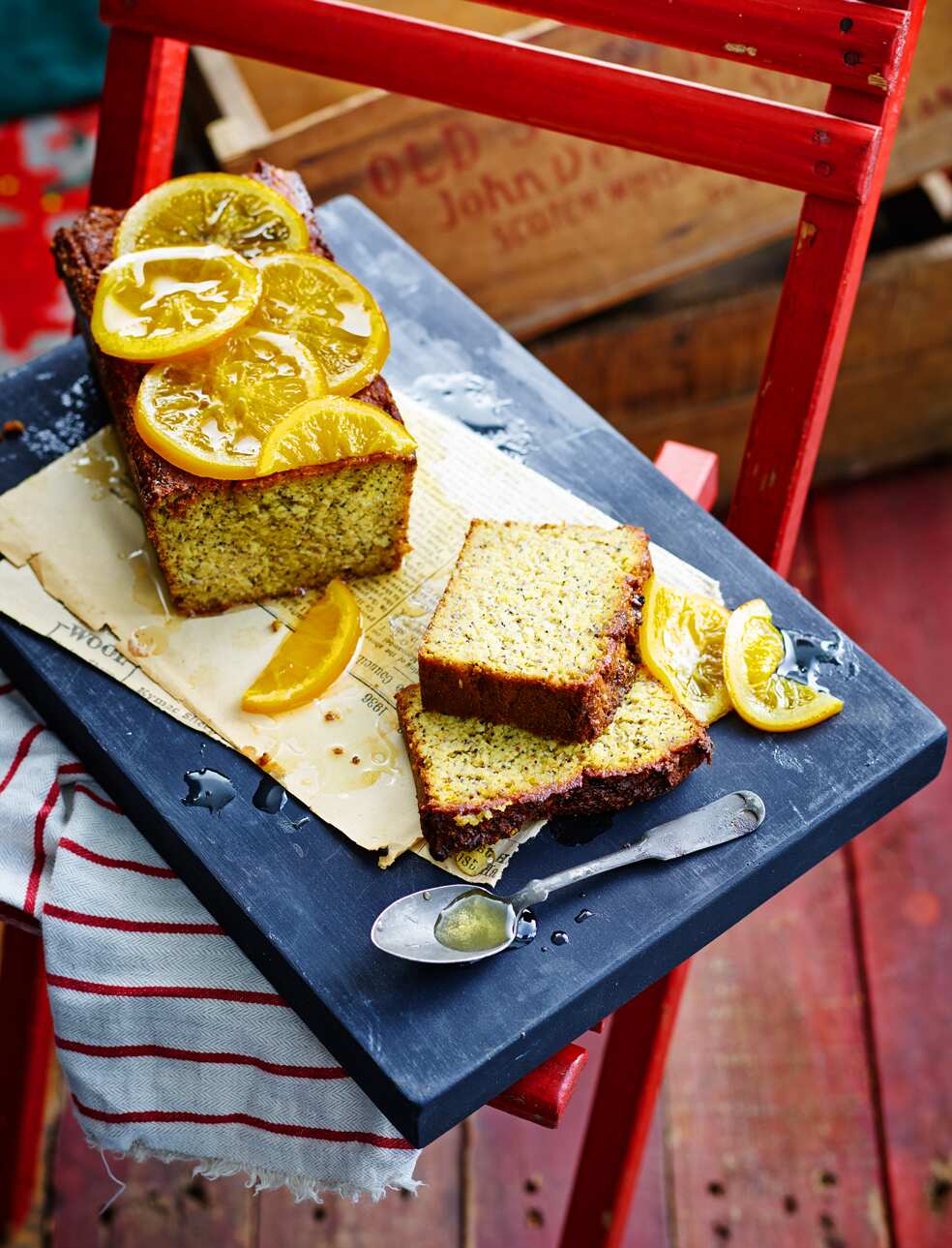 Flourless orange, hazelnut and poppy seed loaf