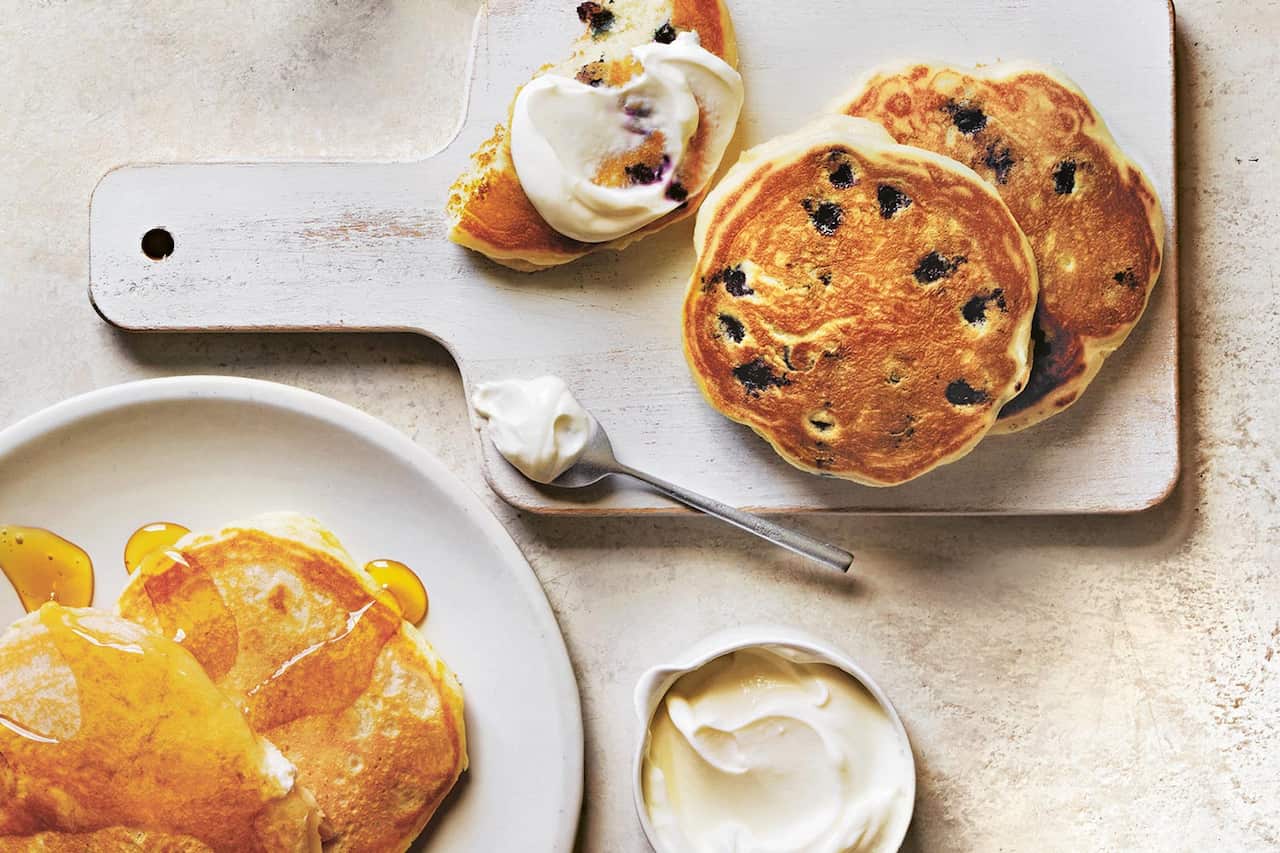 Blueberry pancakes