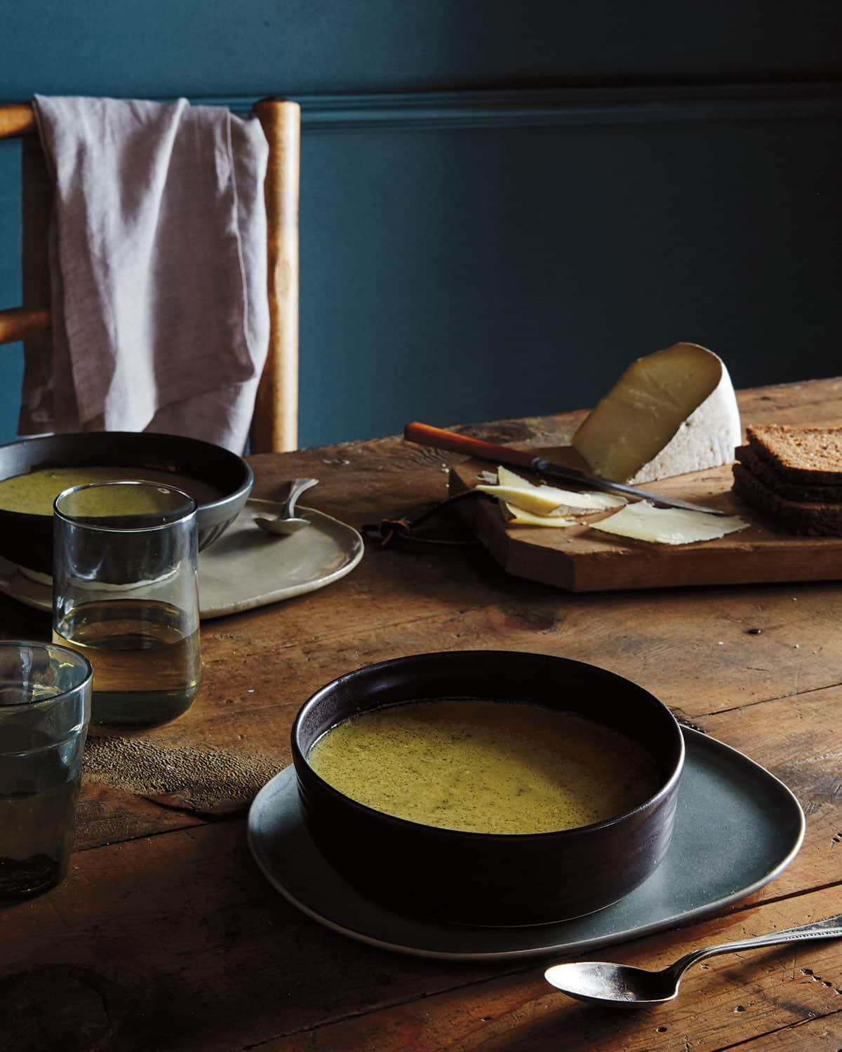 Broccoli, lemon and parmesan soup