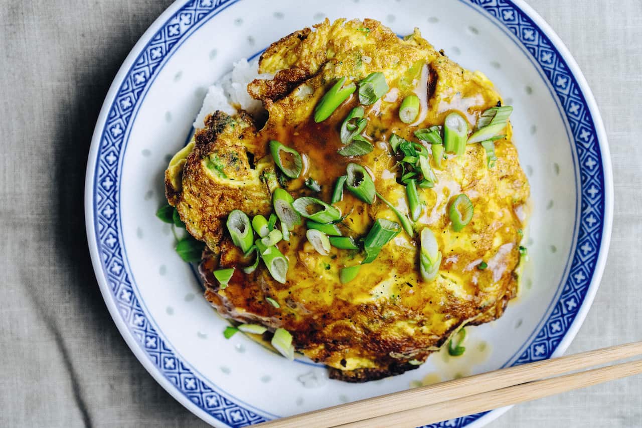 The famous food court omelette.