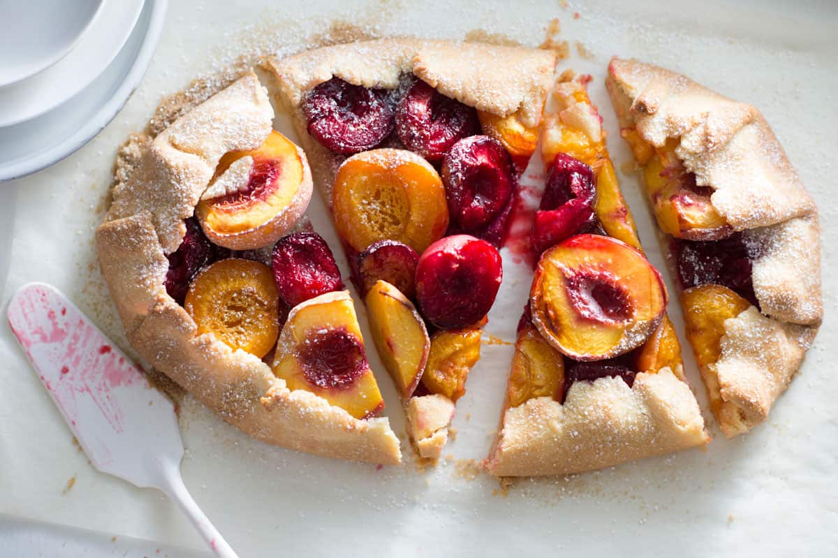 Free-form summer fruit tart