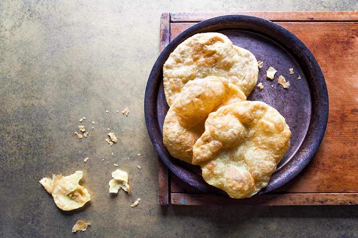 Bengali fried puffed bread (luchi)