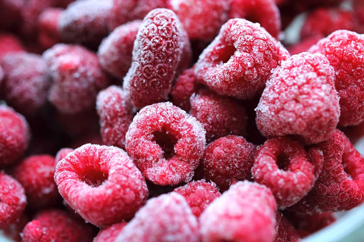 Frozen raspberries