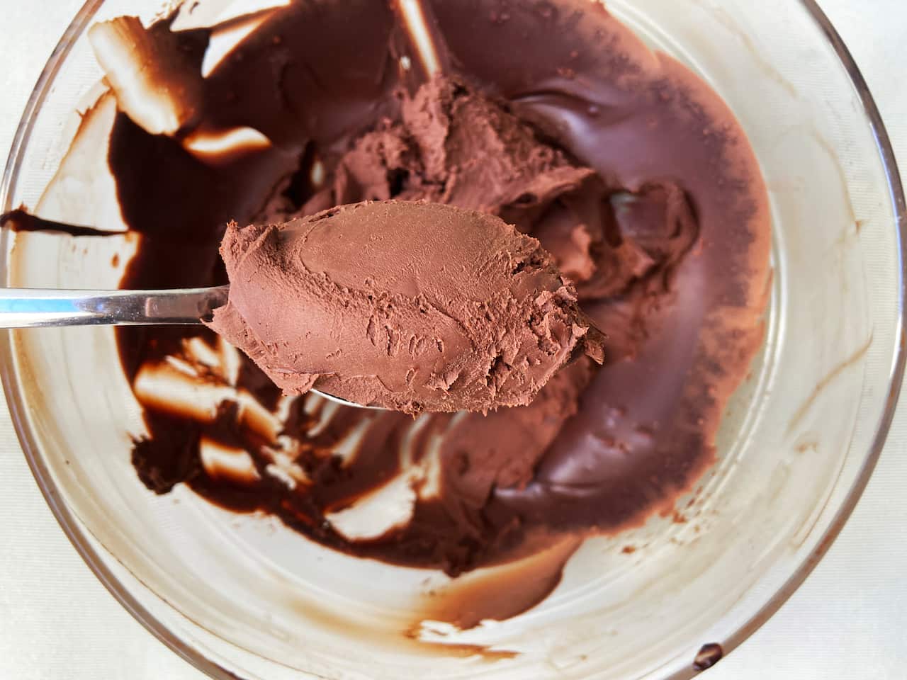 Vegan ganache cooled