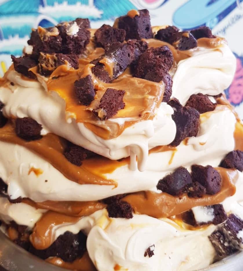 Messina's "Number Two": peanut butter gelato with chocolate brownie and dulce de leche jam.