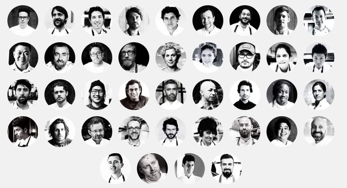 Chefs participating in the Grand Gelinaz Shuffle Two