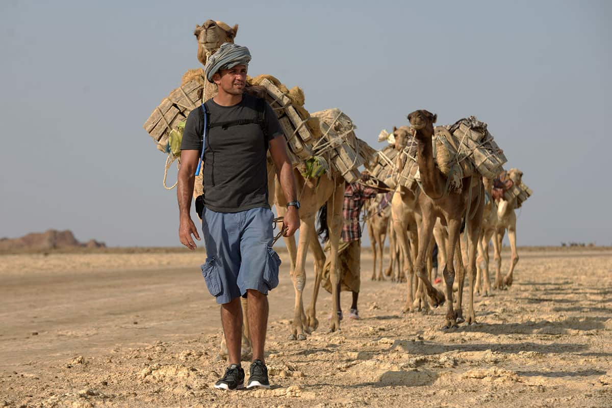 At the Danakil Depression in Northern Ethiopia, one of the lowest, hottest and cruelest' places on earth, Jethwa battles extreme temps to harvest salt.