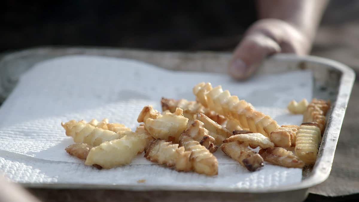 Crinkle-cut chips from Gourmet Farmer series 4