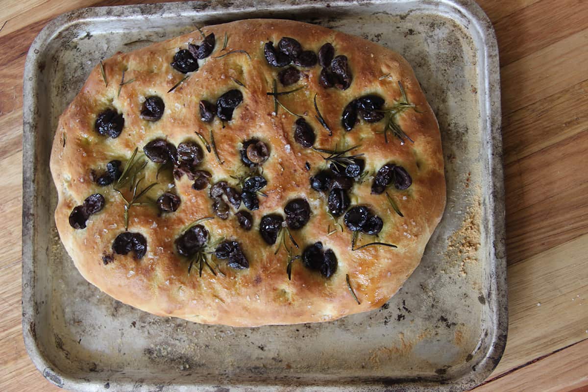 Olive and rosemary focaccia