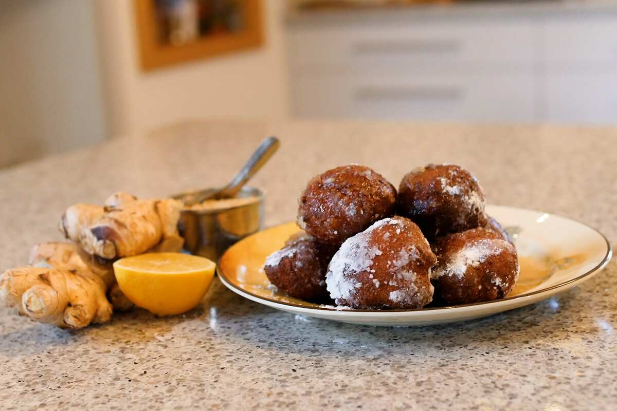 Ginger ricotta fritters