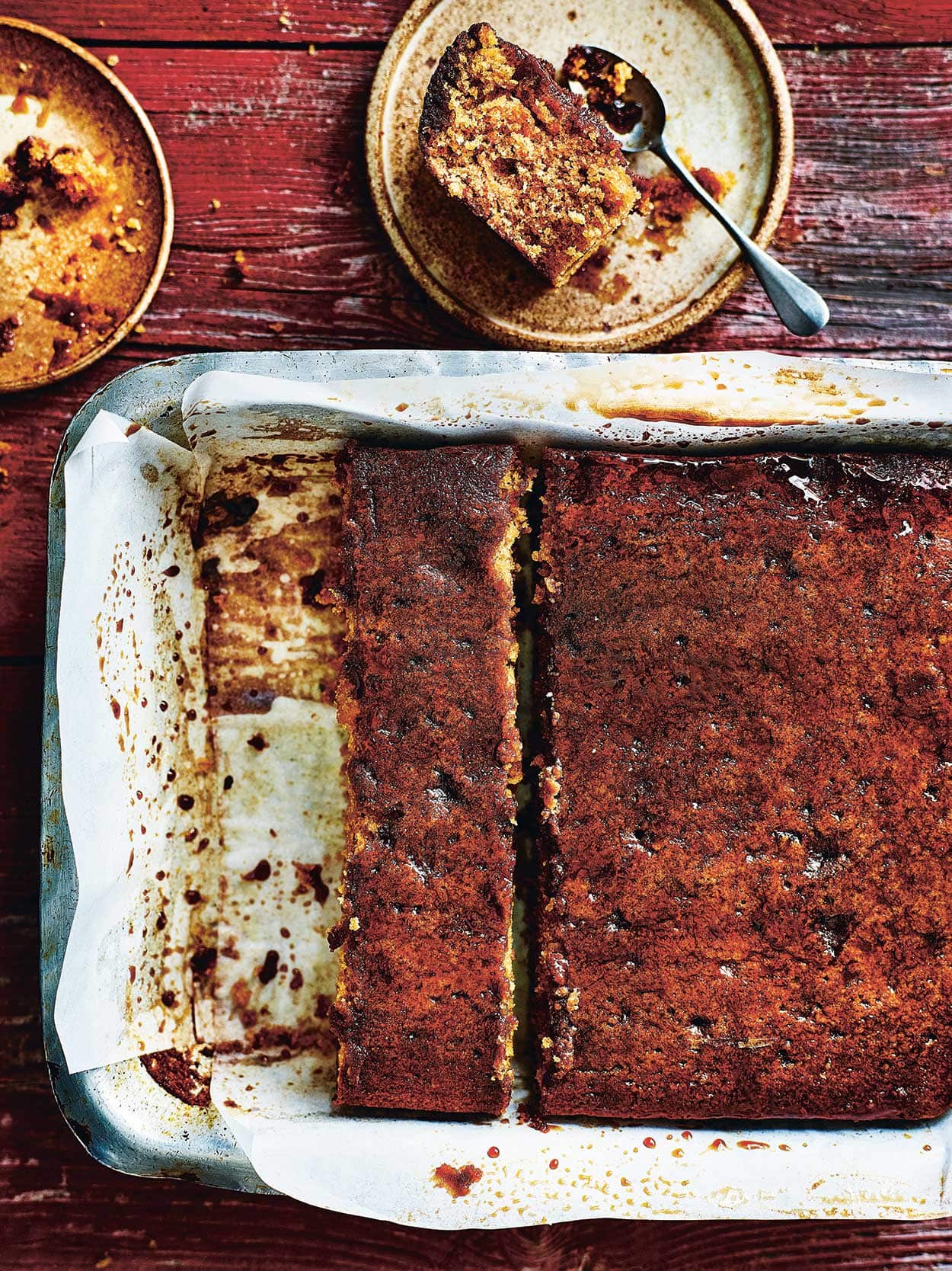 Sticky ginger tray bake from A Baker's Life by Paul Hollywood