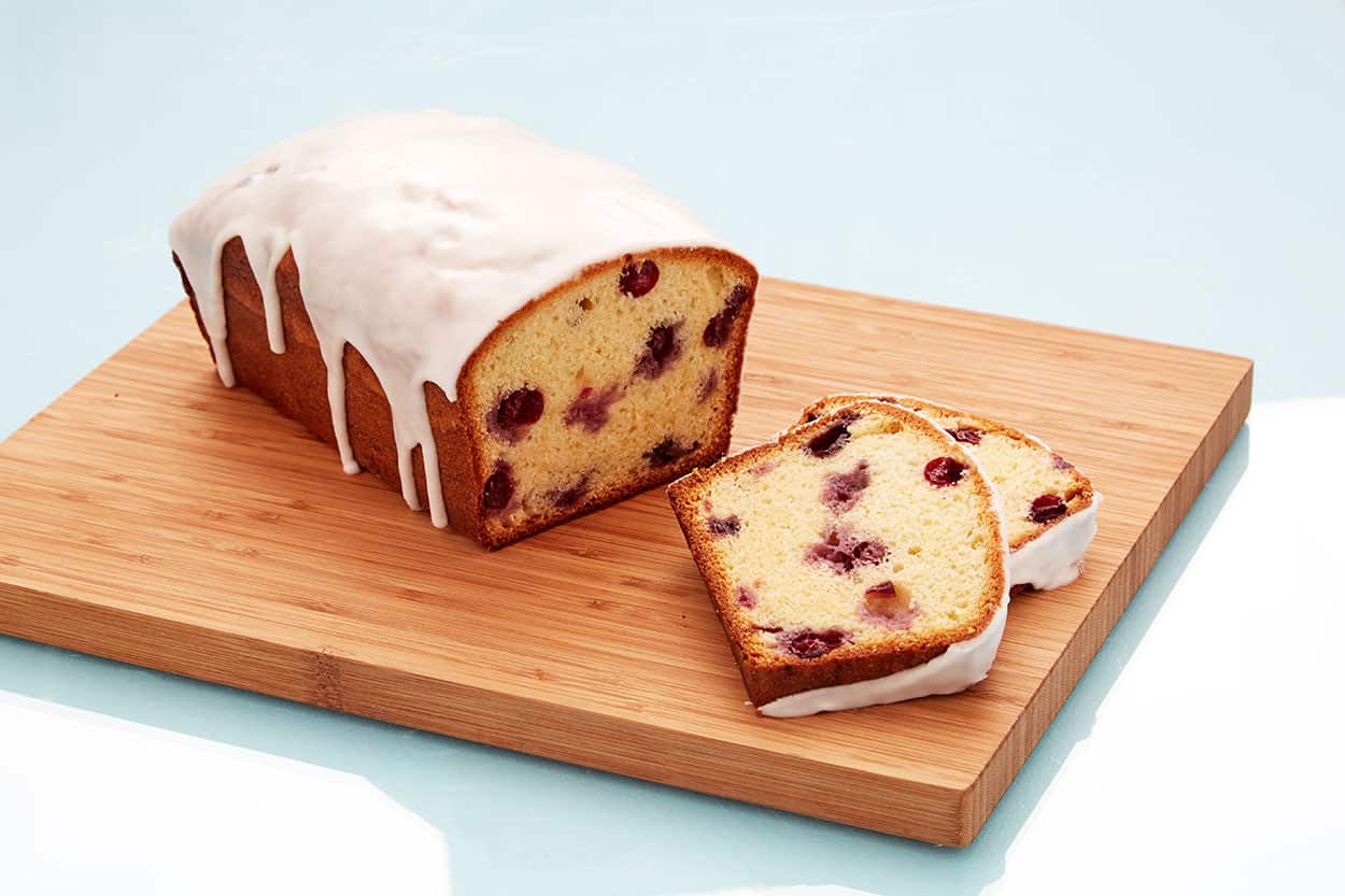 Glazed blueberry lemon loaf