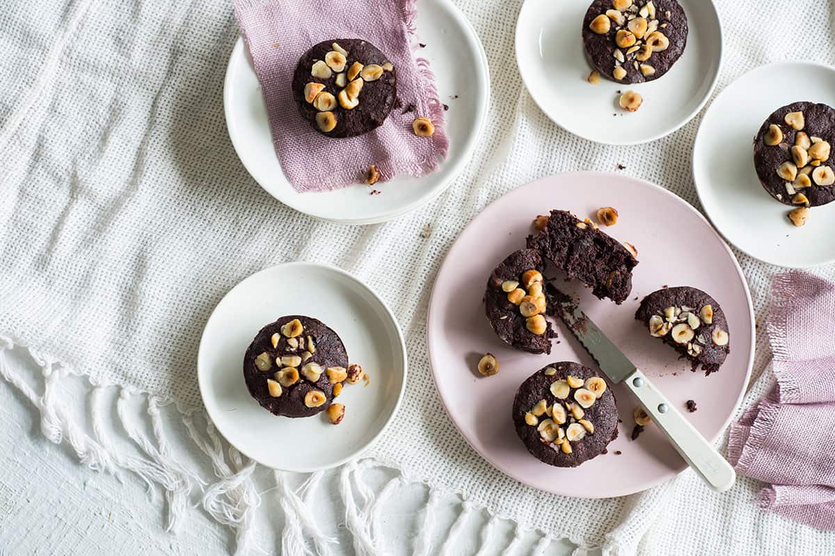 Gluten-free beetroot, hazelnut and orange brownies