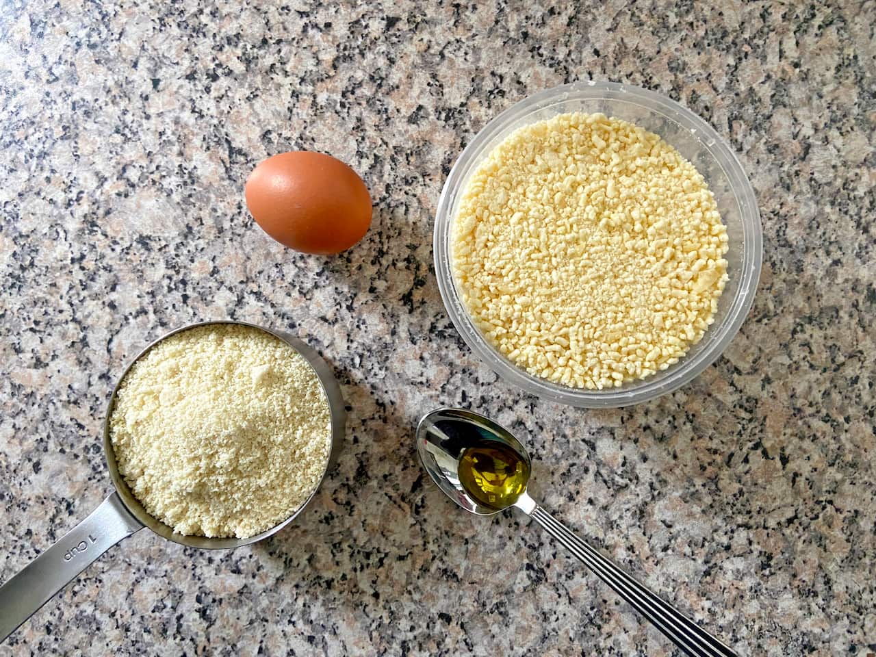 Ingredients for parmesan crackers