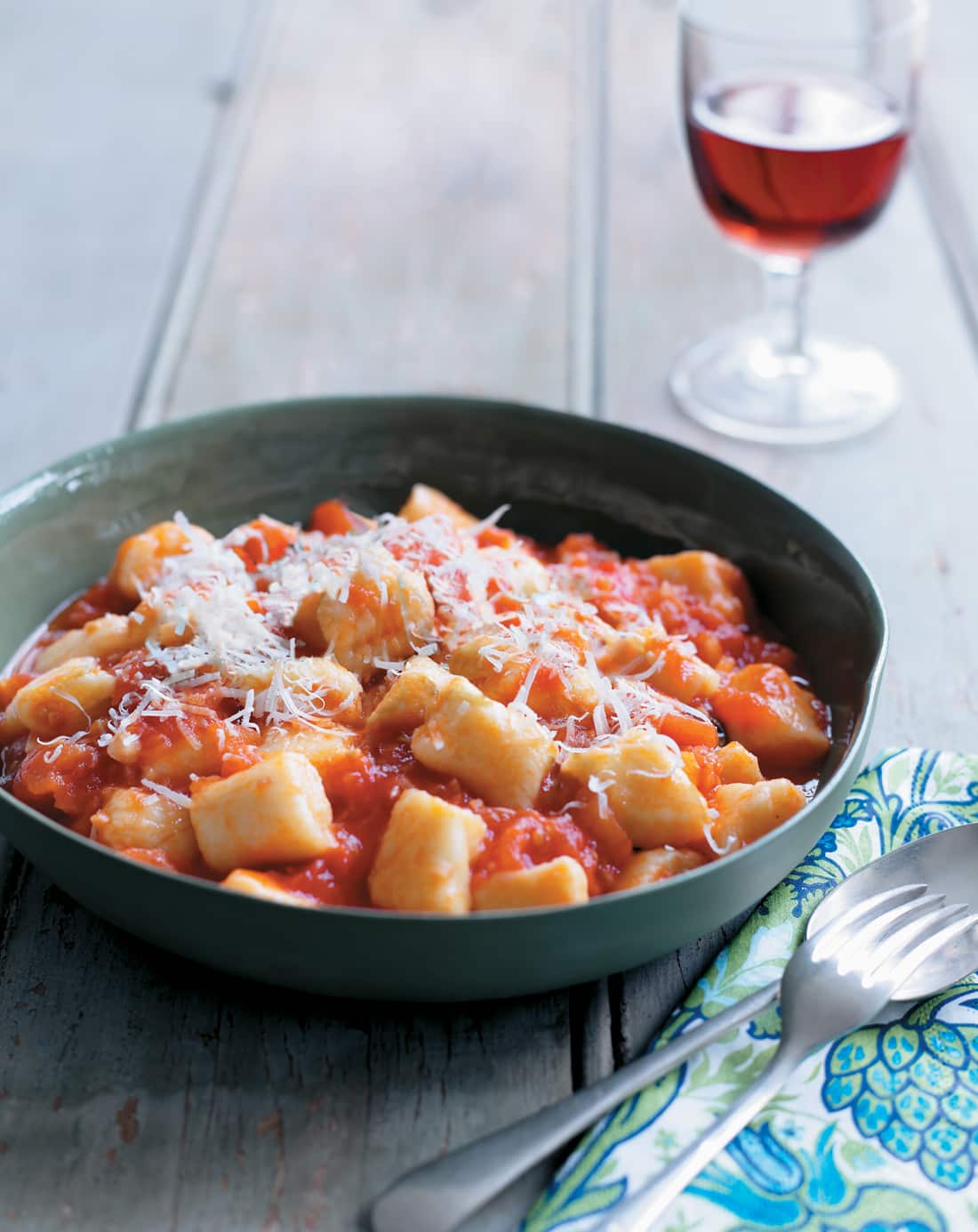 Gnocchi with fresh tomato and basil sauce