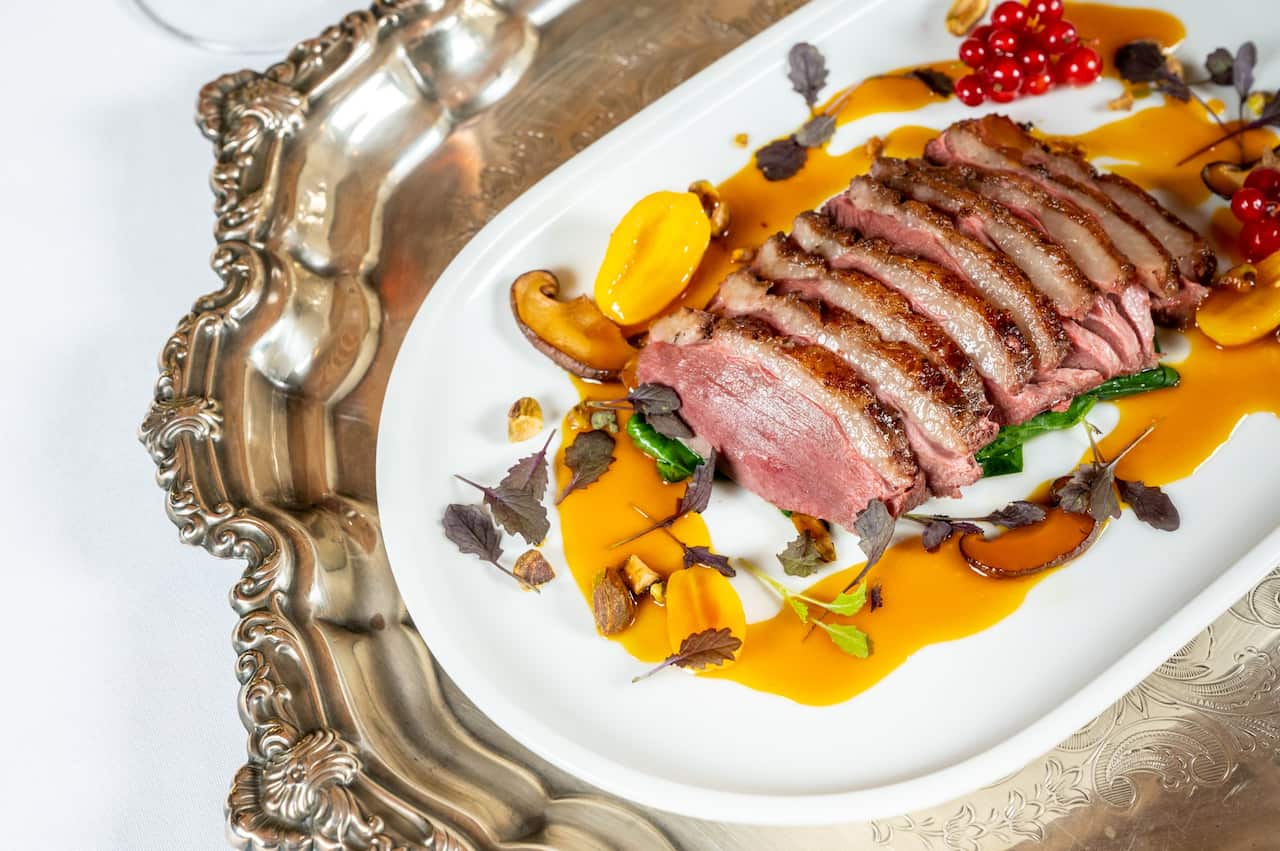 Goose à l’orange at Beckett's: a festive addition to the menu by Schroeter to pay homage to childhood Christmas memories.
