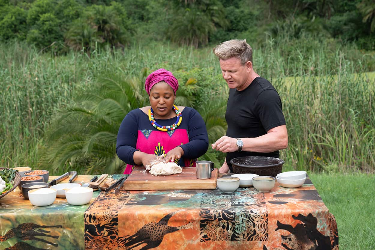 Zola Nene and Gordon Ramsay in Gordon Ramsay Uncharted S2 ep 2