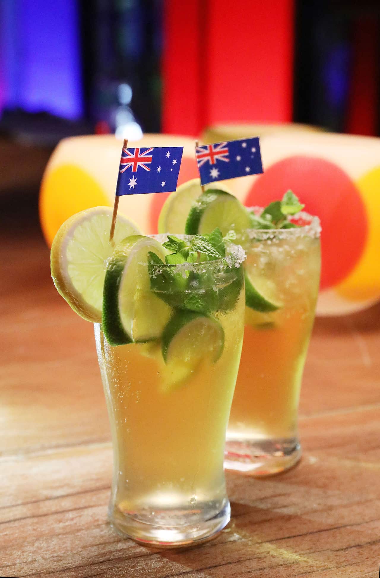 Green ’n’ gold beer punch