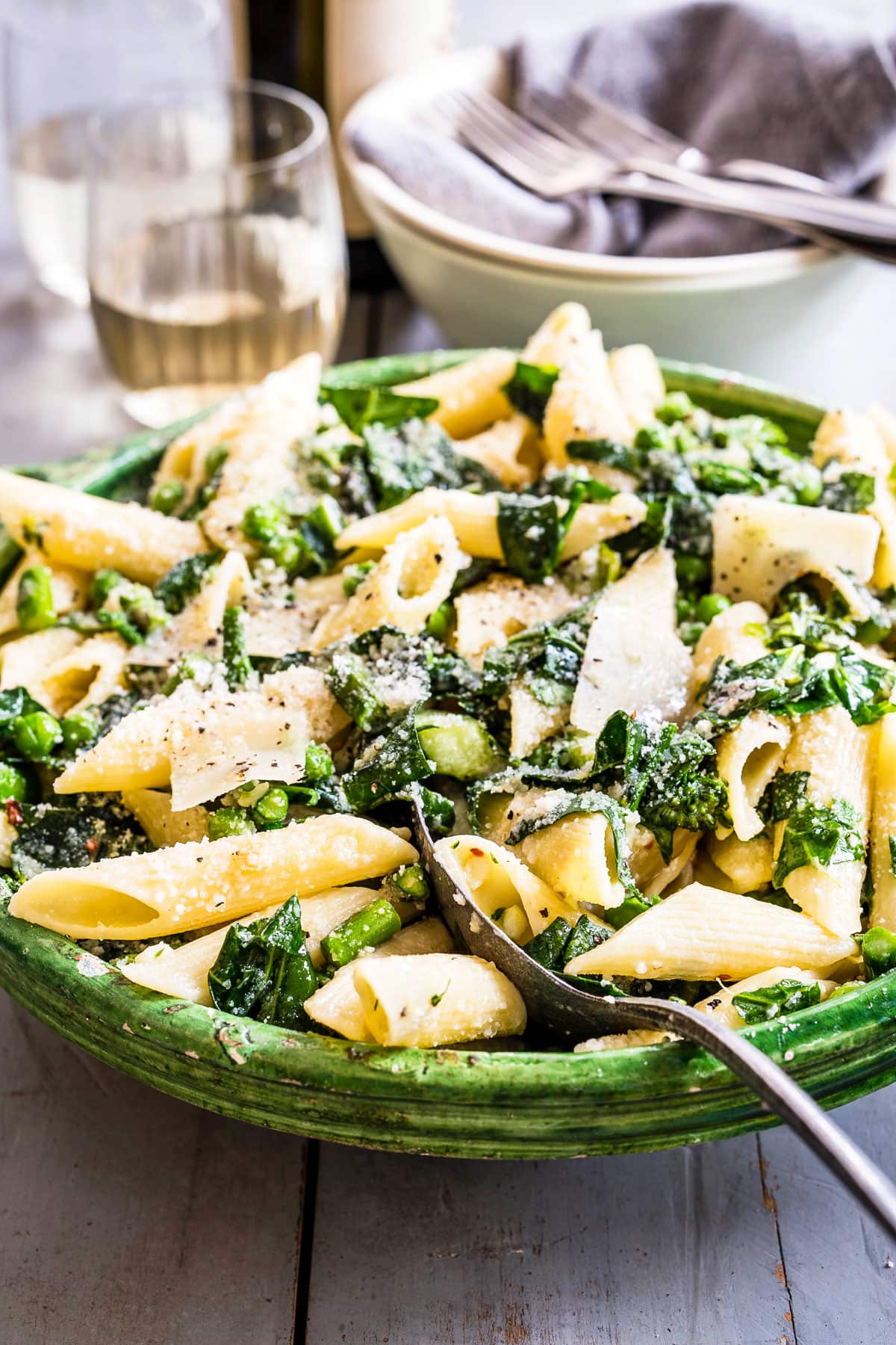 Green bits pasta