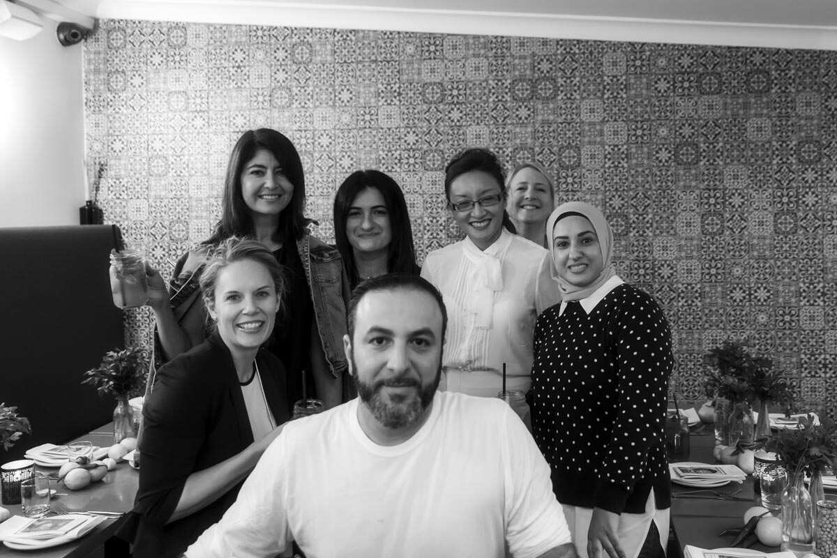 Michael Rantissi and (right) Lina Jebeile  at Insta meet