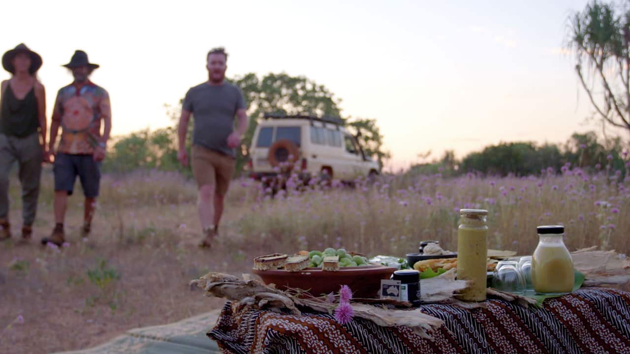 Picnic with gubinge products put on by Jacinta Monck and Lenny O'Meara for Jack Stein 
