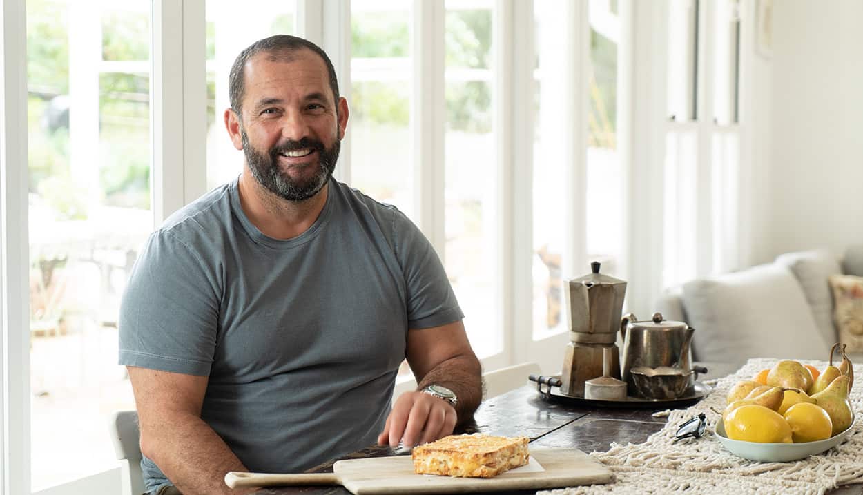 Guillaume Brahimi with croque monsieur from Plat du Tour