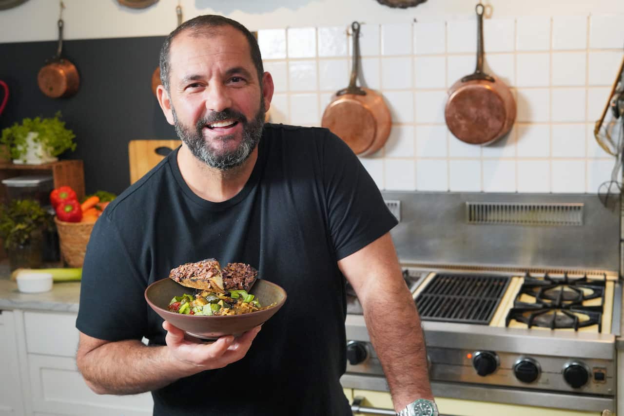 Guillaume Brahimi with ratatouille