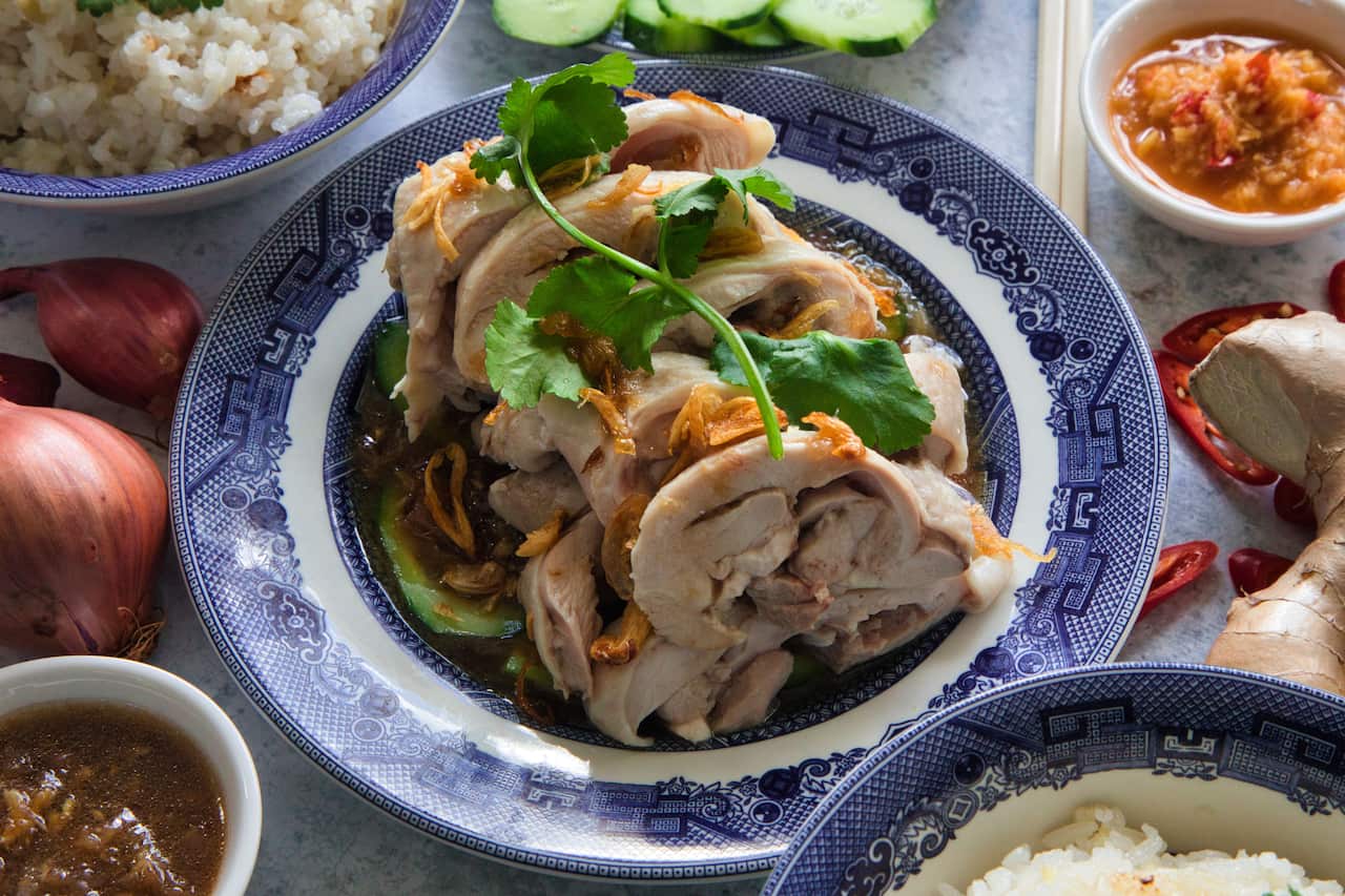 Hainan chicken and rice