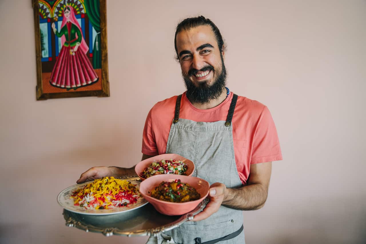 Hamed Allahyari has built himself a life in Australia through food.