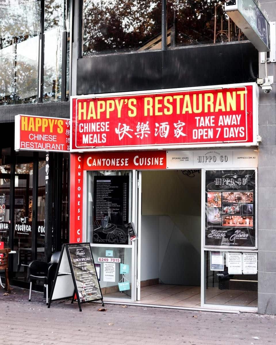 Happy's Chinese Restaurant in Garema Place, Canberra.