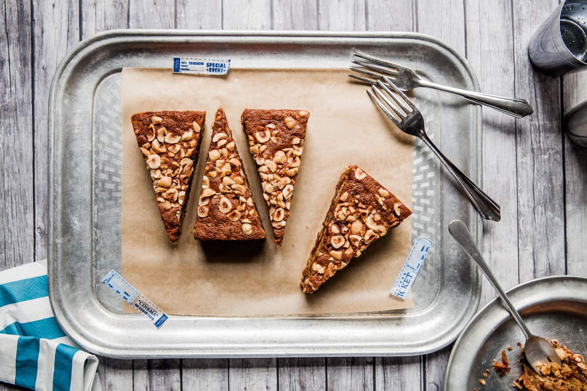 Carrot, hazelnut and beetroot loaf cake