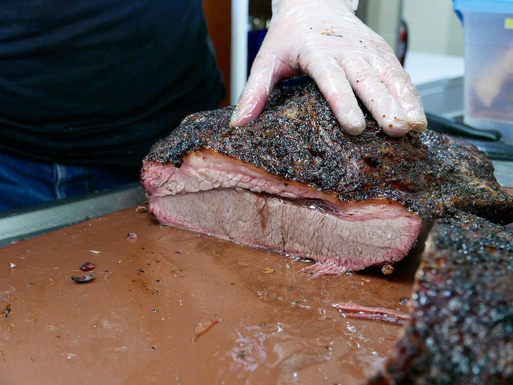 Traditional American-style cuts like brisket feature alongside vegan options.