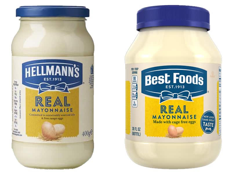 Hellmann's versus Best Foods mayonnaise