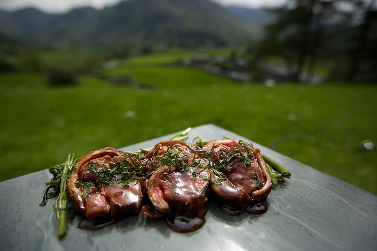 Herdwick hogget with orange marmalade sauce