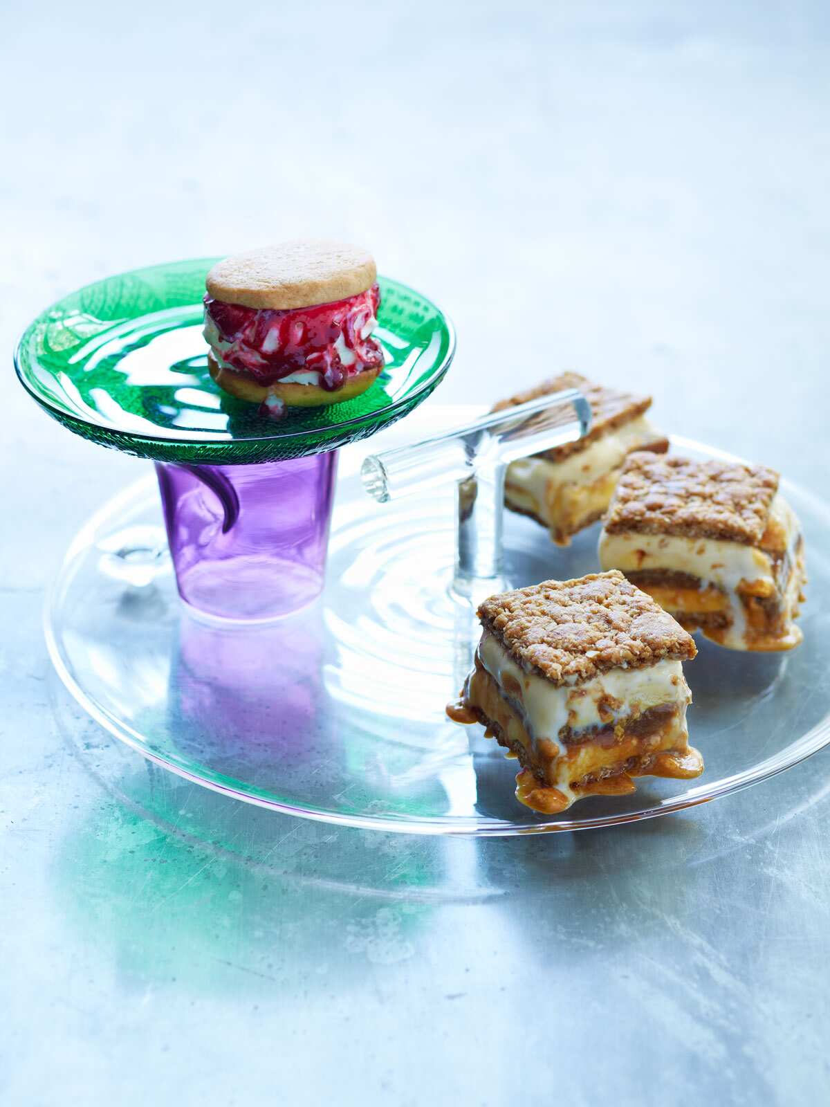 Monte Carlo biscuit sorbet sandwiches