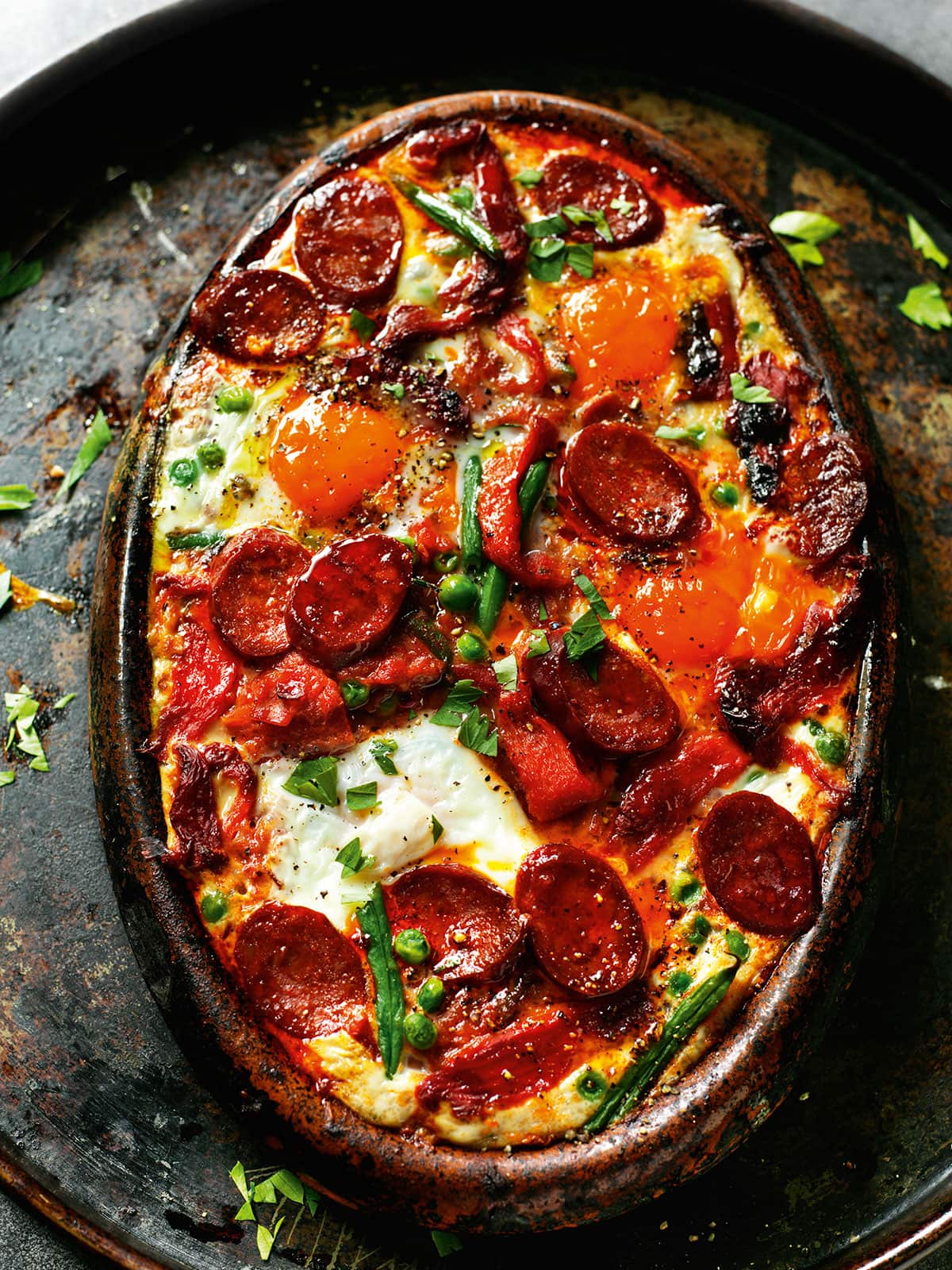 Flamenco eggs (huevos a la flamenco)